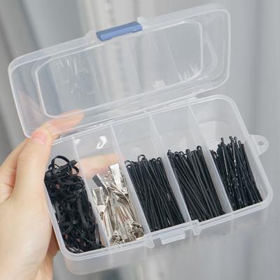 1pc Mini Transparent Storage Case - 5-grid Dustproof Jewelry Storage Box - For Travel & Home - Suitable for Women & Girls - Organize Hair Clips,