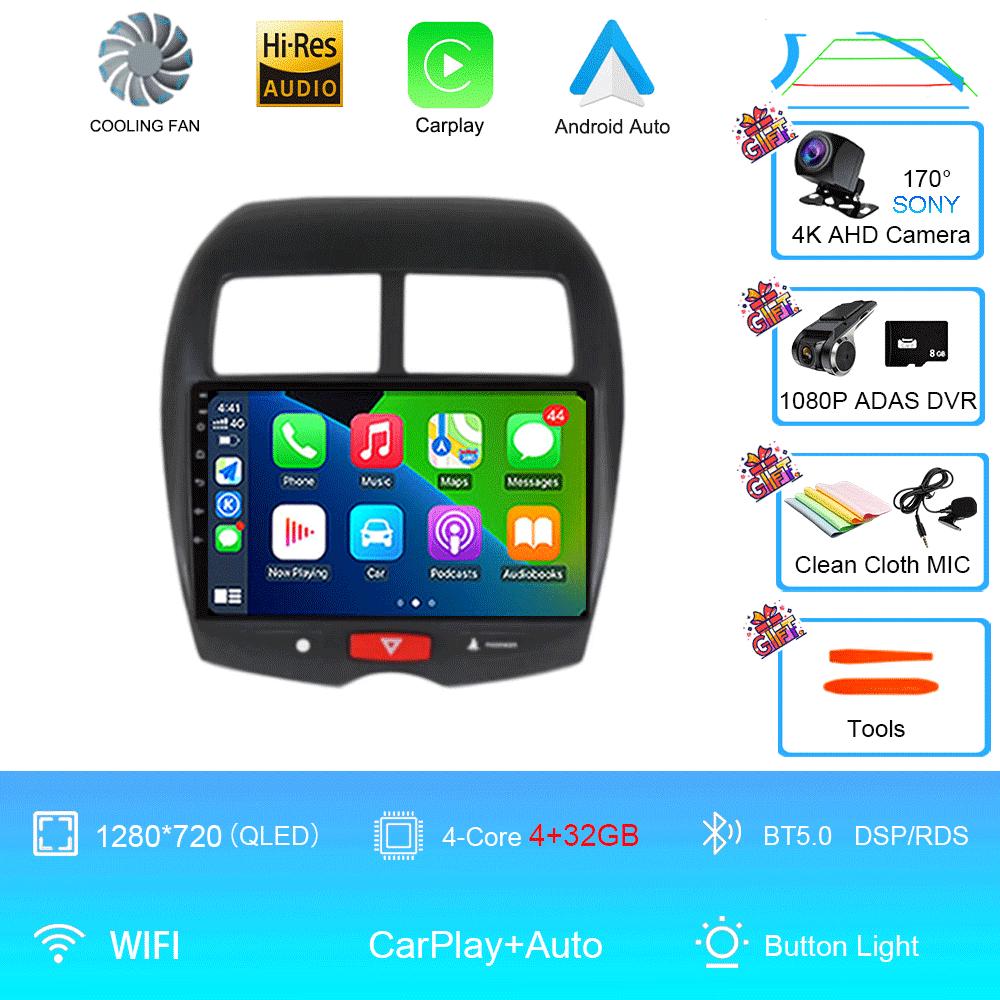 Car Radio Android 14 For Mitsubishi ASX 1 2010 2011 - 2016 C4 Peugeot 4008 DSP Multimedia Video Player Carplay Stereo Audio GPS