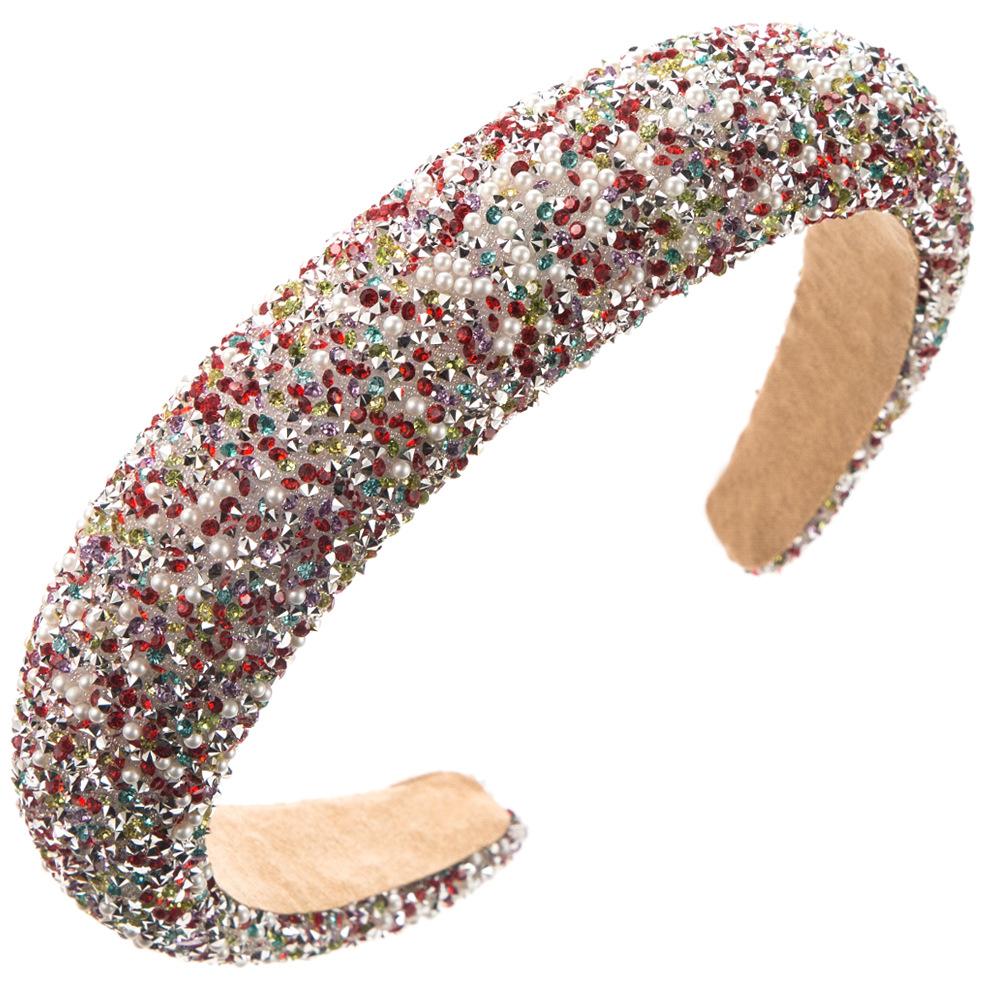 Luxury Sponge European American Style Girls' Daily Party Fashion Glitter Crystal Rhinestone Headband Hair Accessory Fine Women's