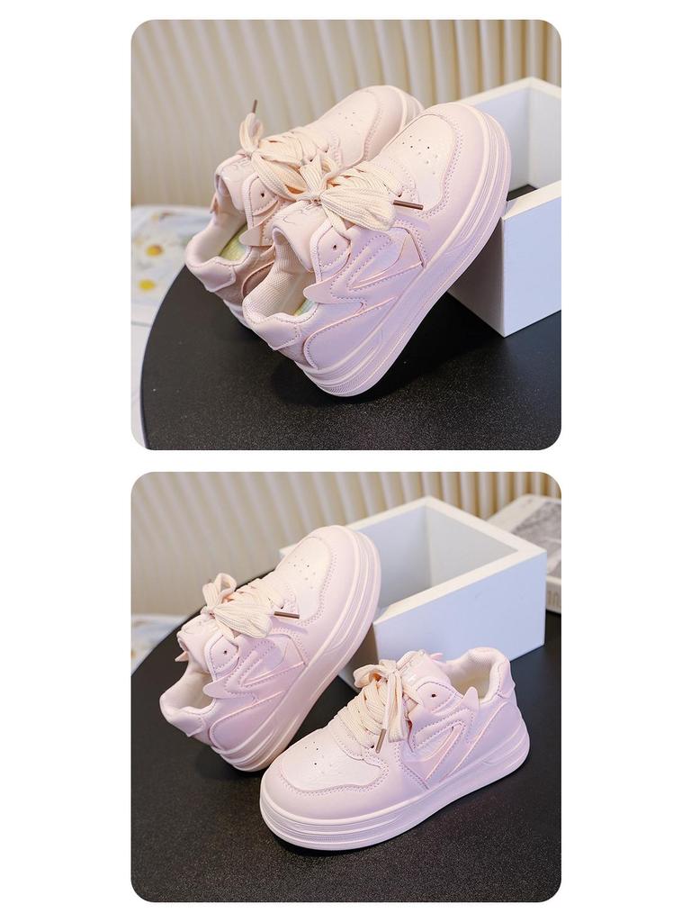 Niche 2025 Trendy Women's Thick-Soled White Skate Shoes - Versatile Casual for Spring & Autumn