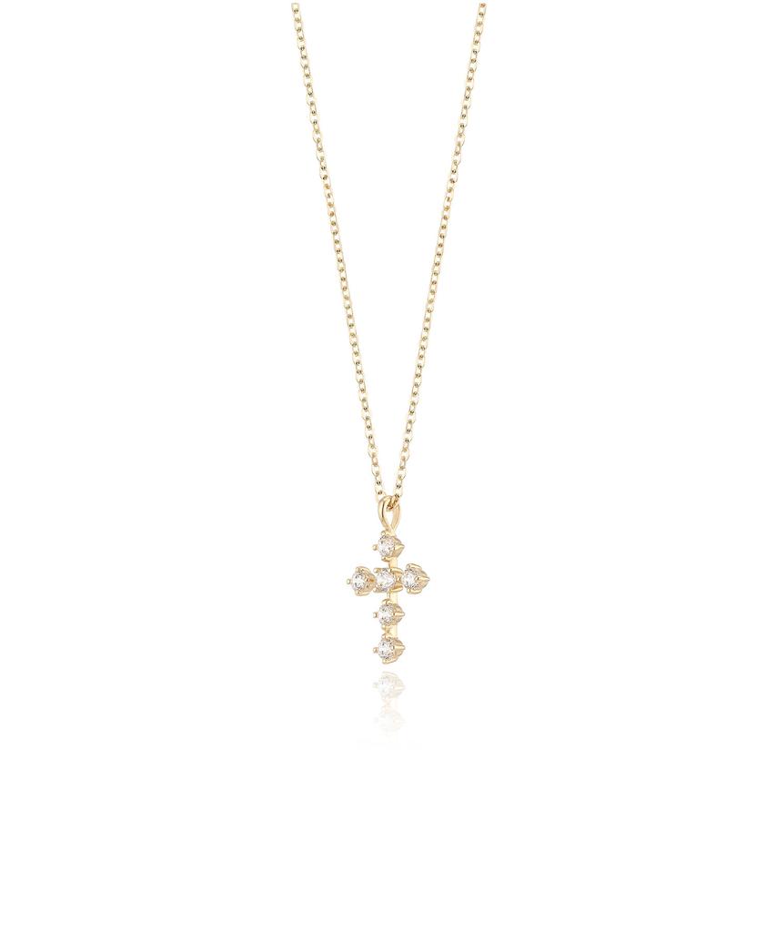 Lloyd Twinkle Petit Cross 14K Gold Necklace Lnn25054G
