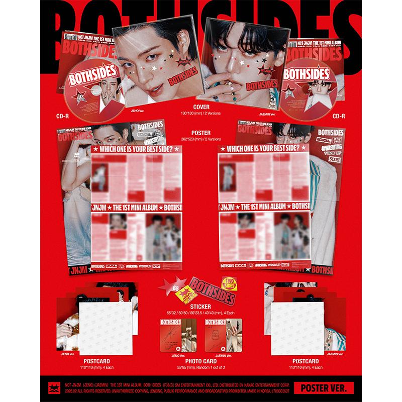 [Pre-order] NCT JNJM 1st Mini Album [BOTH SIDES] POSTER Ver. (Online Benefit)