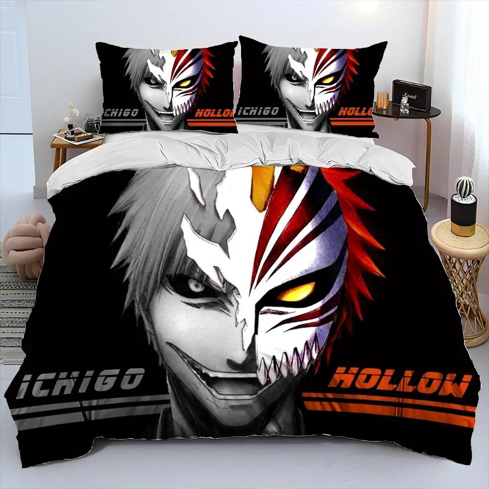 3D Anime Bleach Japan Cartoon Bedding Set Bedroom Soft Modern Bedspreads Comefortable Duvet Cover Quilt Cover And Pillowcase
