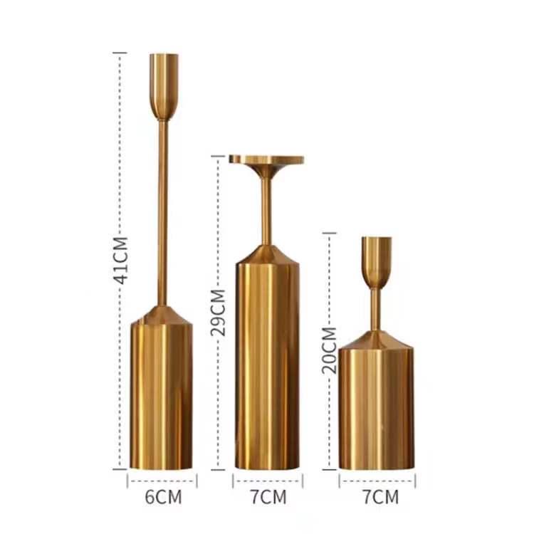 Европейский стиль 6-предметный посеребренный металлический набор подсвечников для свадьбы и домашнего декора