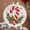 4 Sets Christmas Cross Stitch Kits with Pattern Needles Threads Tools Handmade Sewing Xmas Crafts Set for Adults Kid Beginner
