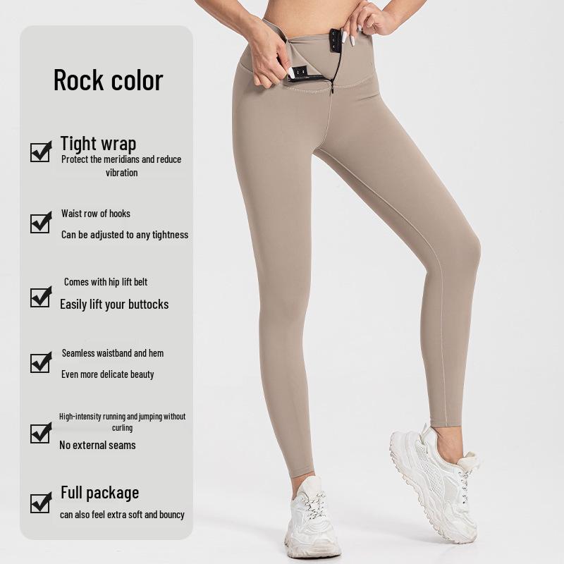 

Women s High-Waist Sports Pants with Hip-Lifting Belt for Yoga and Running S