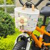 Cesto Manubrio Anteriore per Biciclette Bambini e Bambine Cesto in Corda Morbida Intrecciata Cesto Triciclo per Scuola, Esterno, Ciclismo