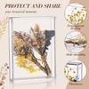 Shadow Box Frame Acrylic Photo Picture Frame DIY Tabletop Display Case All Clear Memory Box for Dried Flowers Birthday Wedding