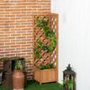 Wooden Trellis Planter For Climbing Plants Flowers Corner Decoration 40x40x145 Cm Natural
