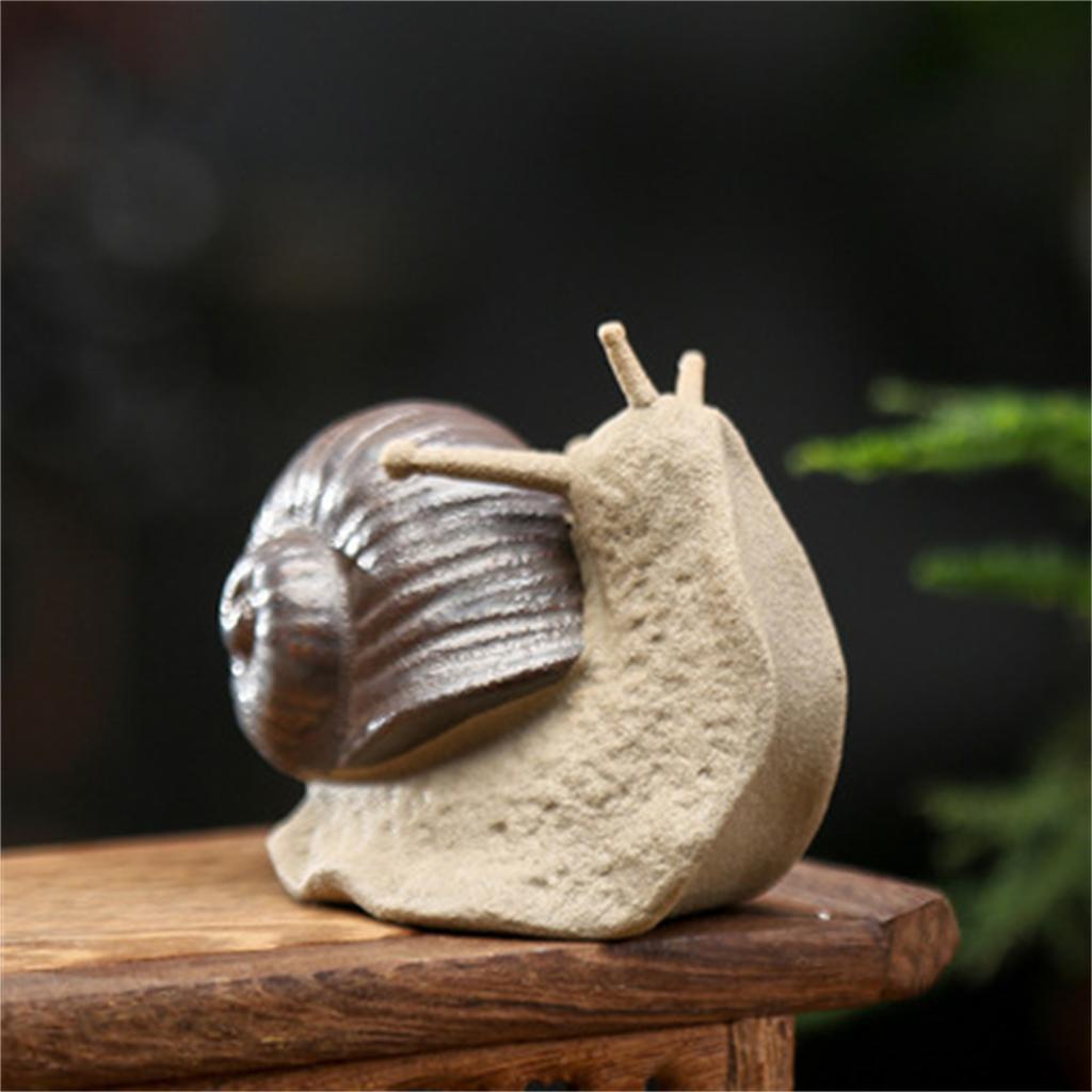 Schnecke Miniaturfigur Modell Grobkeramik Keramik Schneckenstatue Ornament für Feengarten Landschaftsdekoration