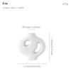 Nordic Simple Irregular White Shape Ceramic Vase Creative Home Dining Table Living Room Bedroom Dry Flower Decor Accessories 1Pc