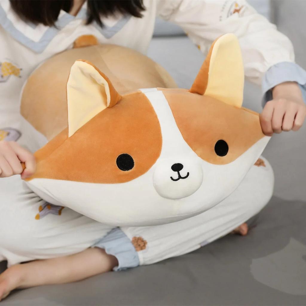 40CM Lovely Cat & Japanese Shiba Inu Dog Plush Pillow Large Stuffed Animal Dolls Great Sleeping CUshion Throw Pillow