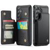 Suitable for Samsung S25Edge phone case, A56 card slot anti-drop leather case, A36 RFID stand protective bottom case