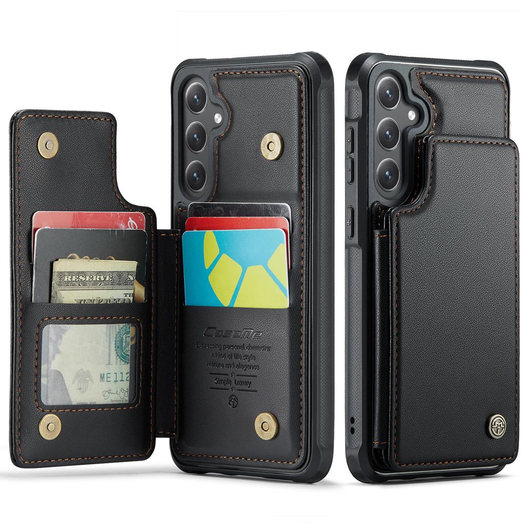 Suitable for Samsung S25Edge phone case, A56 card slot anti-drop leather case, A36 RFID stand protective bottom case