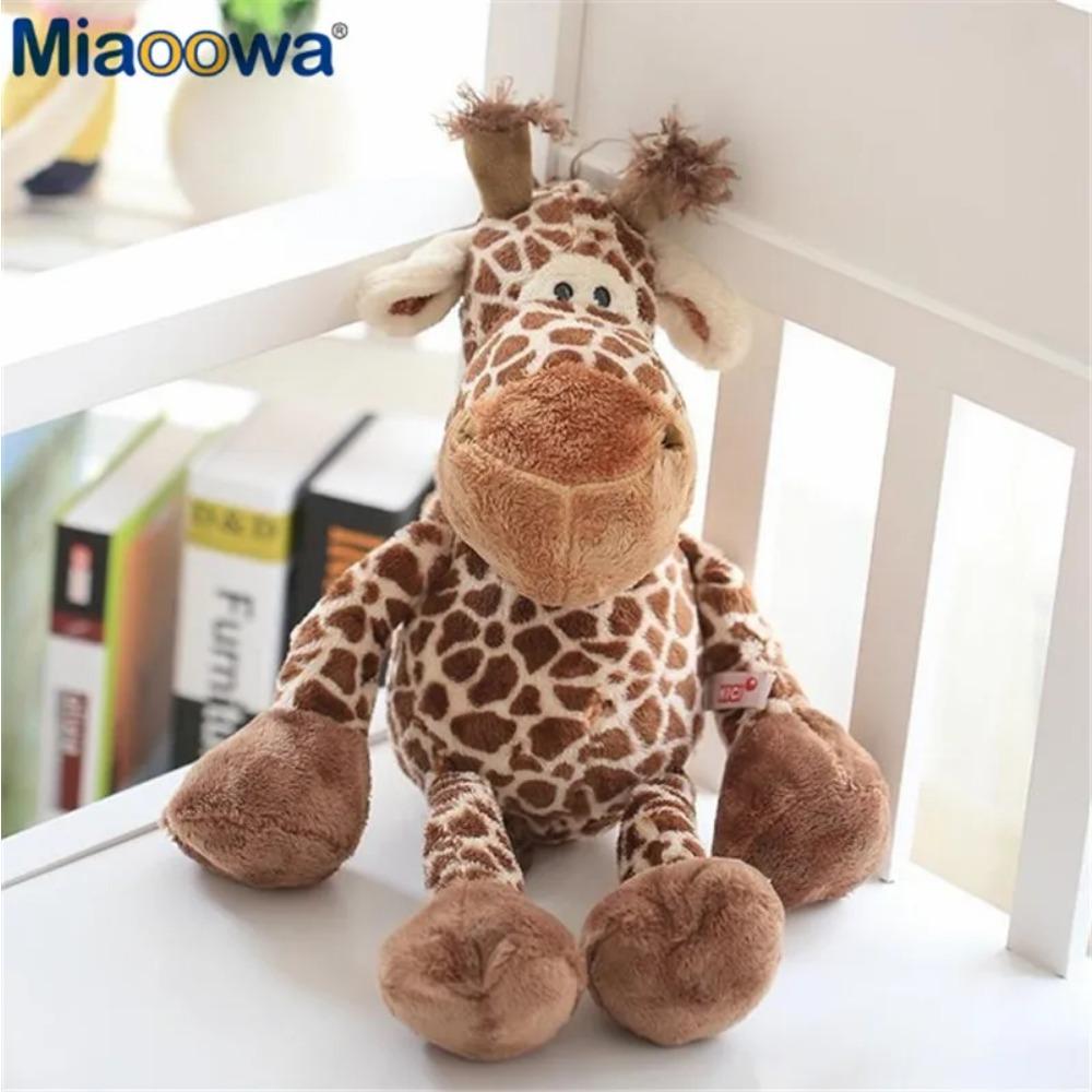 25cm Mignon Animal de la Jungle Peluches Lion Éléphant Girafe Singe Poupée en Peluche Jouets pour Enfants Bébé Enfants Cadeau d'Anniversaire
