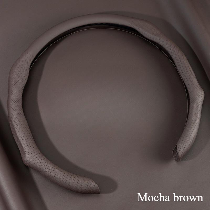 38 см Дышащая замшевая оплетка на руль Нескользящая Впитывающая пот Всесезонная Оплетка на руль спортивного автомобиля для мужчин и женщин