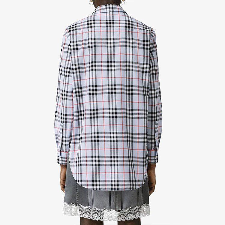 Burberry Shirt Women's Light Blue Gray 80118351