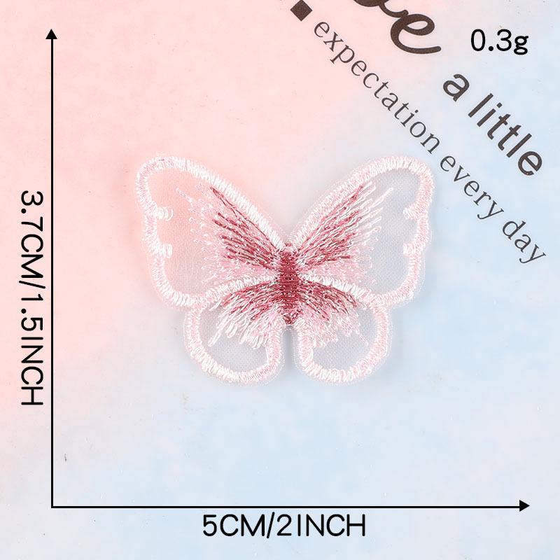 Embroidery Label Cute Cartoon Animal Butterfly Lace Embroidery Sticker Diy Hand Account Accessories Patch Cloth Sticker