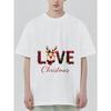 Christmas T Shirt Black Love Christmas Reindeer Plaid Print for Holiday Season