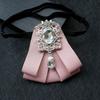 Alloy Rhinestone Bow Tie Solid Color Shirt Collar Fashion Ribbon Bow Tie  Daily