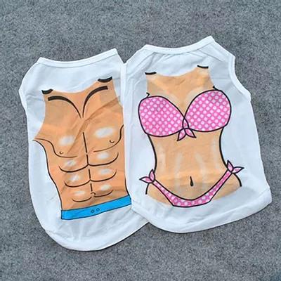 Gilet élégant pour animal de compagnie Bikini Muscle pectoral Vêtements décontractés pour carlin