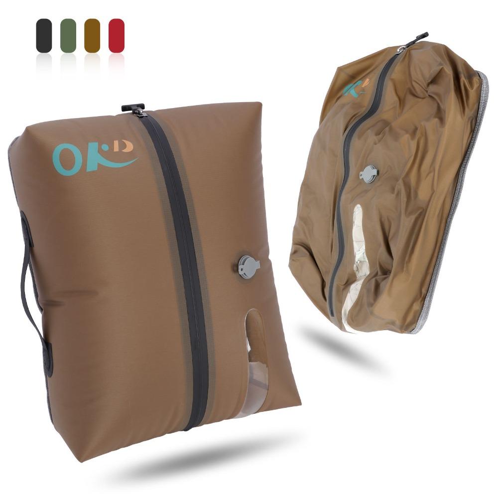 

Reusable Vacuum Bags for Travel Waterproof Dustproof Vacuum Compression Bag Space Saver Luggage Vacuum Storage Bag Backpack коричневий