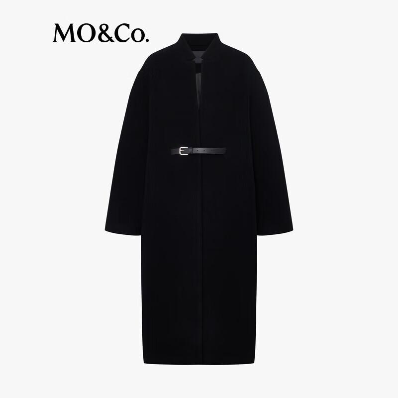 MO&Co. Women's Merino Wool Belted Overcoat