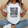 Tricou cu cod QR Scan Me, Tricou cu cod QR scanabil, Tricou amuzant cu cod de răspuns rapid