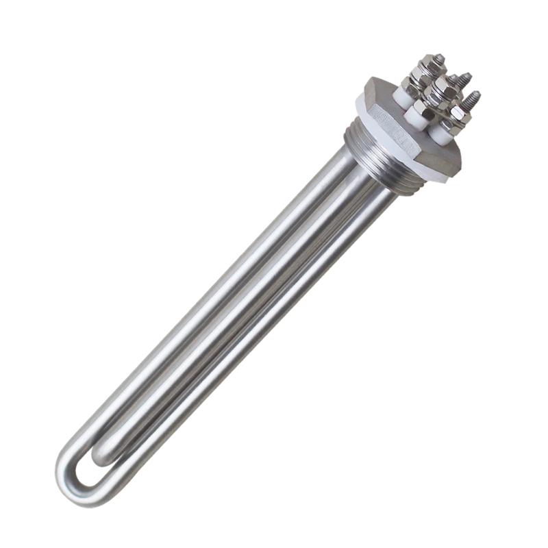 DERNORD 12V 24V 36V 48V Water Immersion Heater 1Inch NPT Thread Electric Heating Tube 304SUS