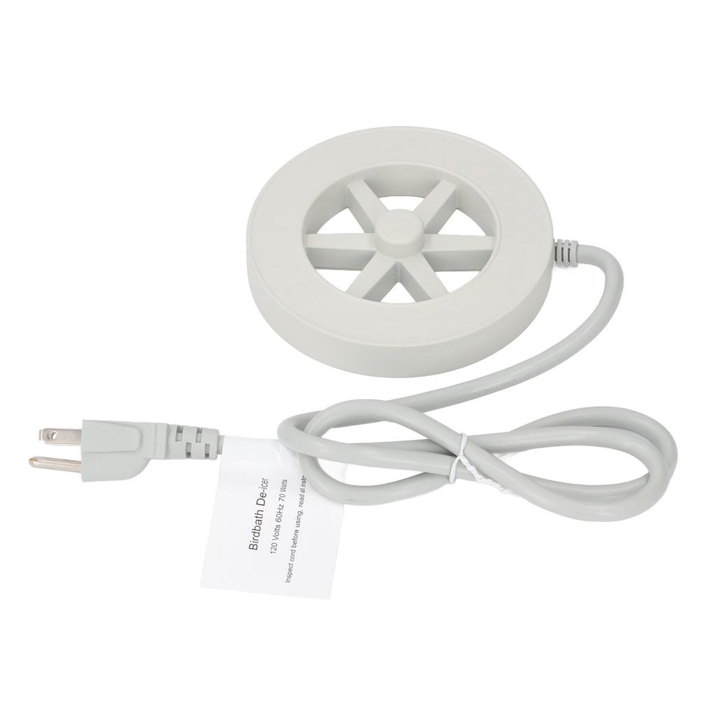 Bird Bath Deicer 70W Thermostatic Control Aluminum Plug and Play Winter Bird Bath Heater for