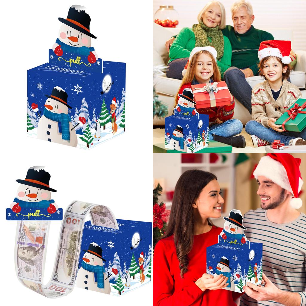 Christmas Snowman Theme Party Decor Gift Box With Paper Material For Holiday Celebrations