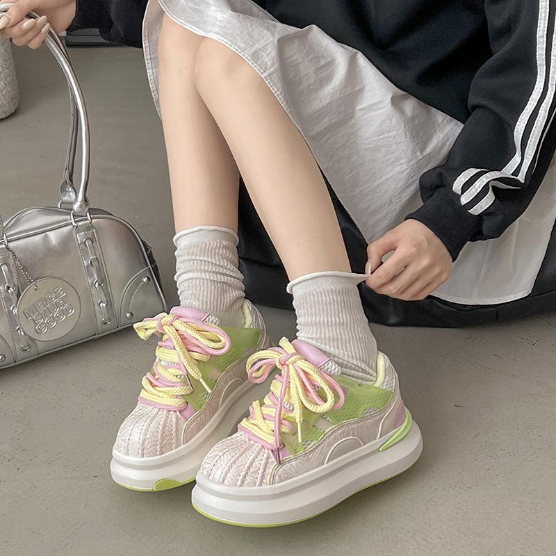 2025 New Designer Niche Platform Trendy Shoes Ins Trendy Casual Versatile Fashion Breathable Skateboard Shoes