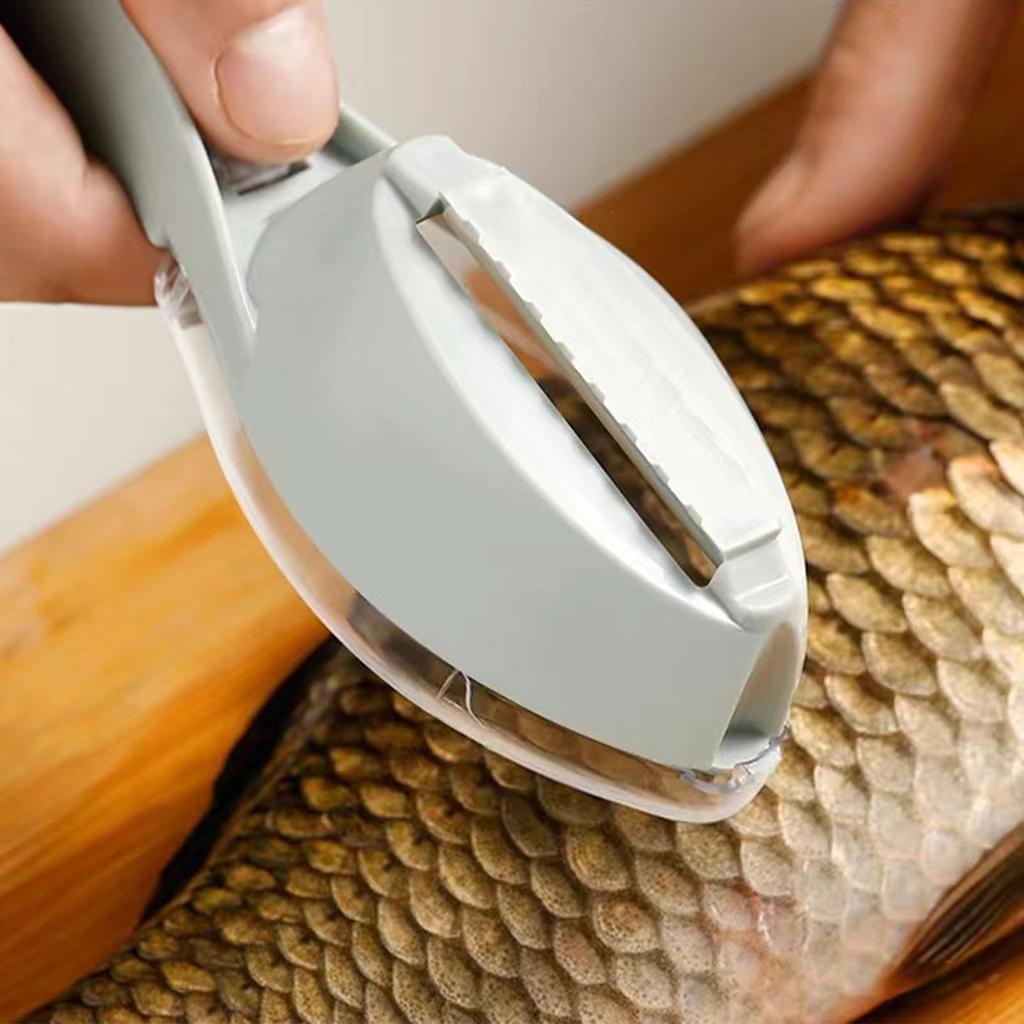 Kapaklı Balık Pulluğu El Tipi Balık Derisi Kazıyıcı Ev Mutfakları İçin Taşınabilir Pullama Aleti