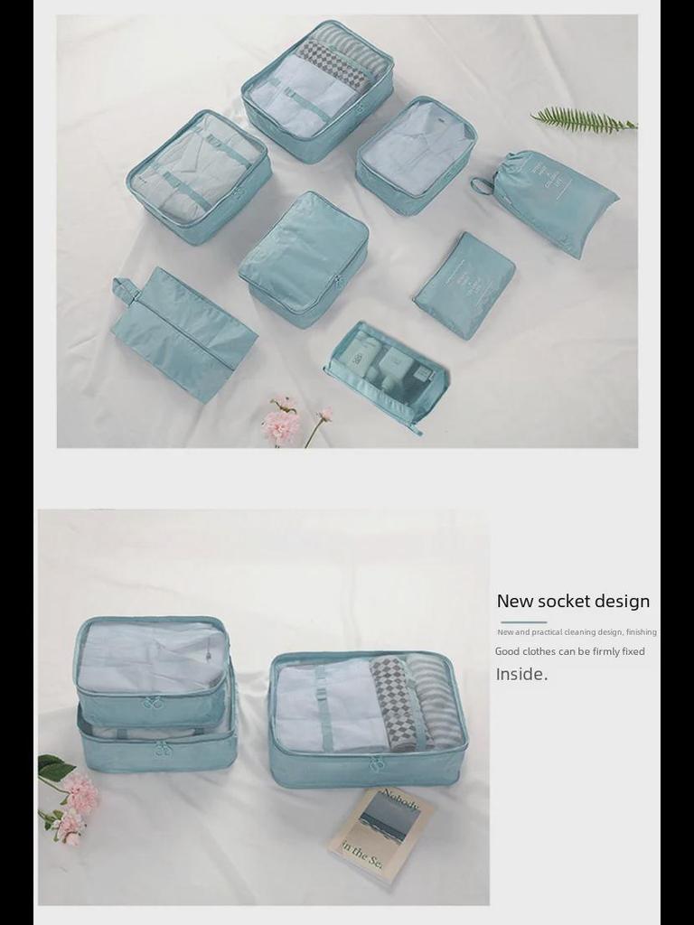 Cross-Border 8-Piece Travel Storage Bag Set for Organized Packing