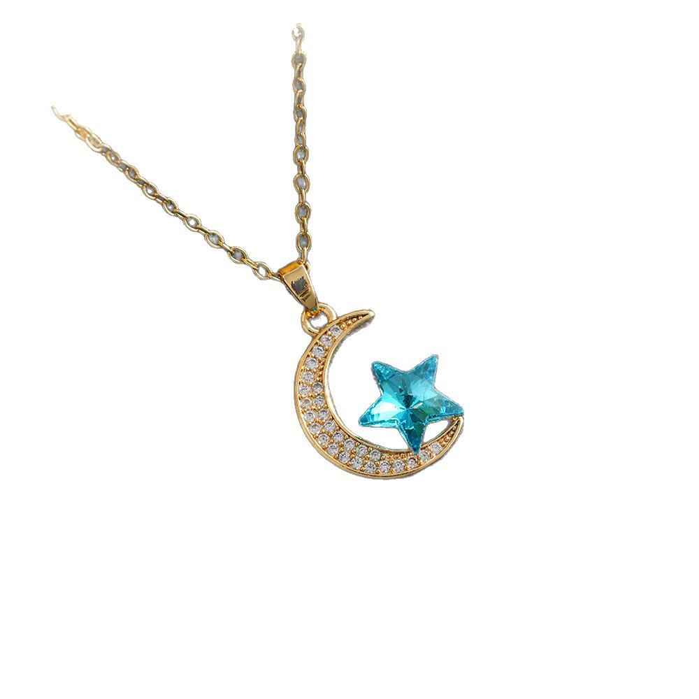 2026 Luxury Star Moon Pendant Necklace - Trendy High-End Simple Clavicle Chain