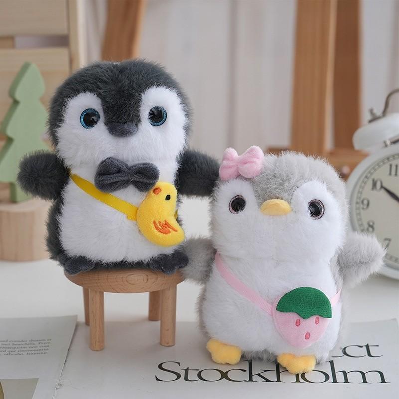 Cute Penguin Plush Toy Bag Charm With Detachable Hook For Travel And Gifts