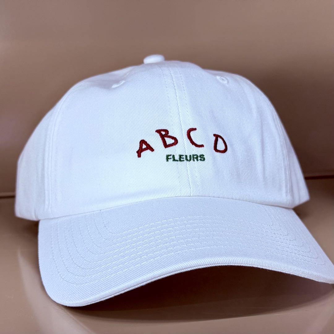 

[USED] ABCD FLEURS logo cap everyone white