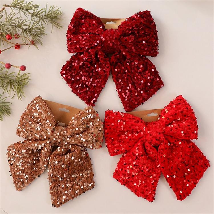 Christmas Tree Bowknot Festival Decoration Unique Christmas Bowknot Ornament Elegant Adornment for Home School