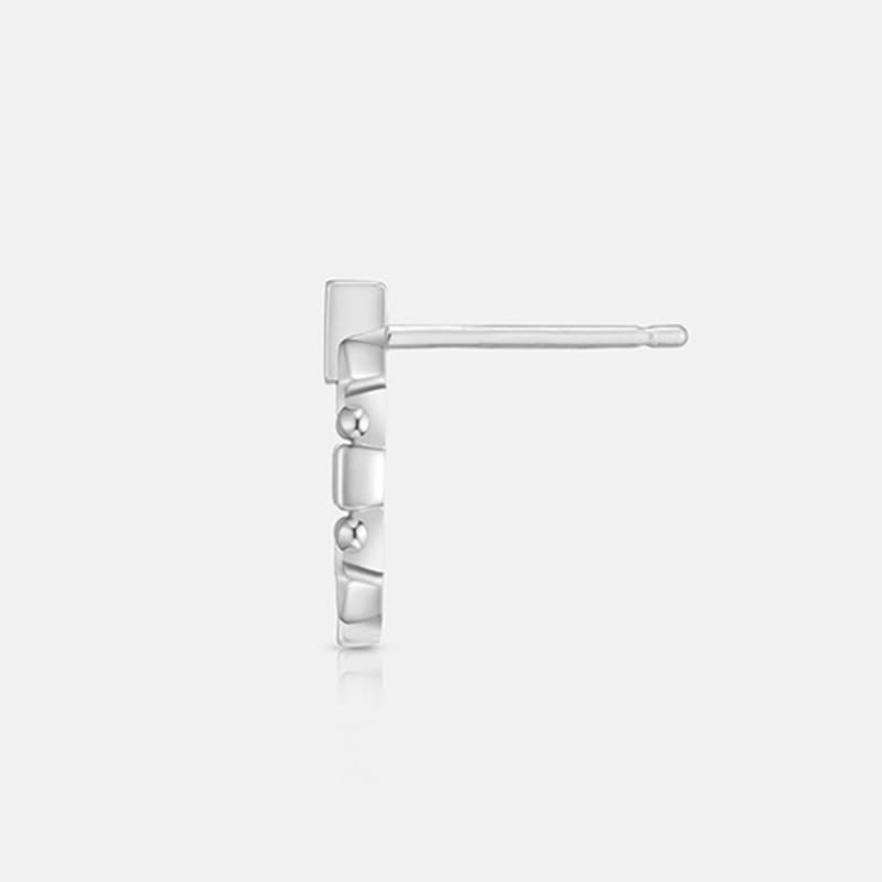 METROCITY JEWELRY M Basic Sterling Silver White Earrings A243SE9009WPA