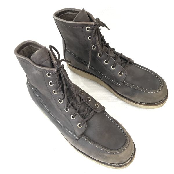 Made in Mexico Goodyear Welted Vibram Sole Leather Lace-up Short Boots US9 27.0 Brown Shoes Vintage(USED)