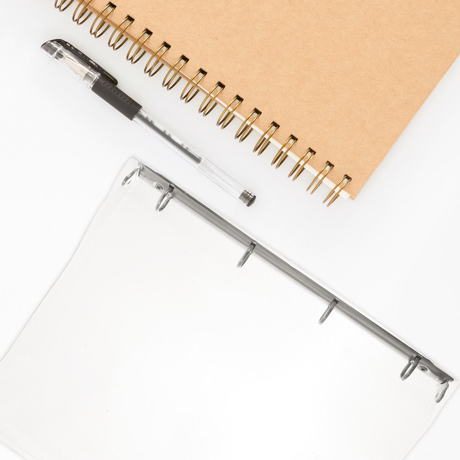 Transparent Binder Notebook Shell Plastic A4 Loose Leaf Scrapbook Cover Notepad Case Office Supplies Binder Blinder Cover China Mainland