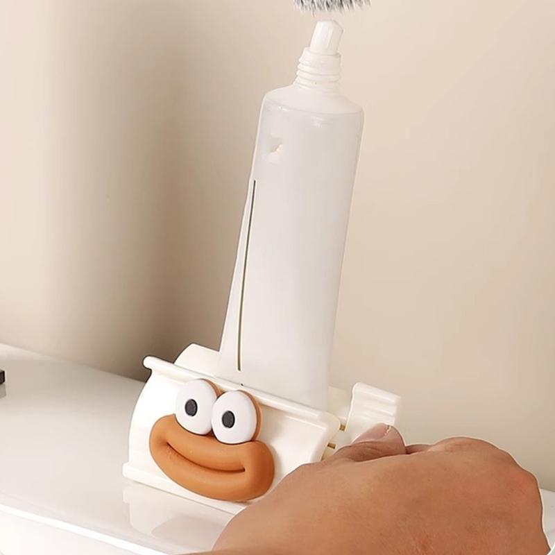 Space Saving Toothpaste Tube Squeezer With Roller Mechanism Easy Installation Nontoxic Plastic For Hand Cream Cosmetic Tube