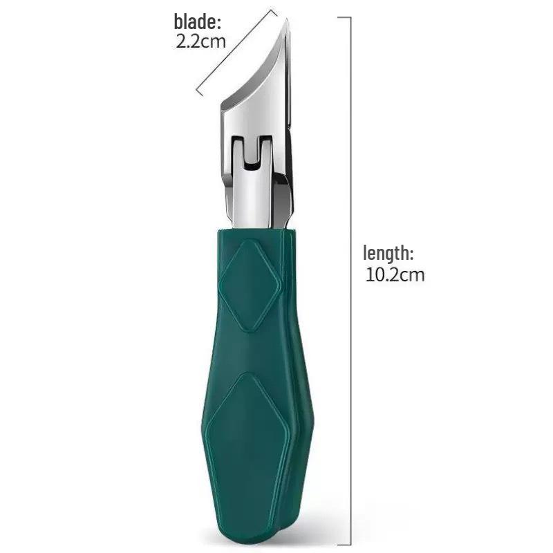 Fine-Tipped Angled Nail Clippers, Large Opening & Anti-Splatter, Portable for Thick and Hard Nails - Manicure Tool
