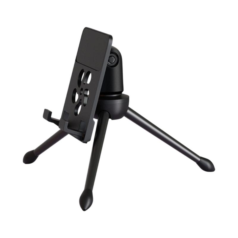 Adjustable Desktop Microphones Tripods Stand with Phone Holder Universals Clamp for Recording Live Streaming and Podcasting Sturdy Base