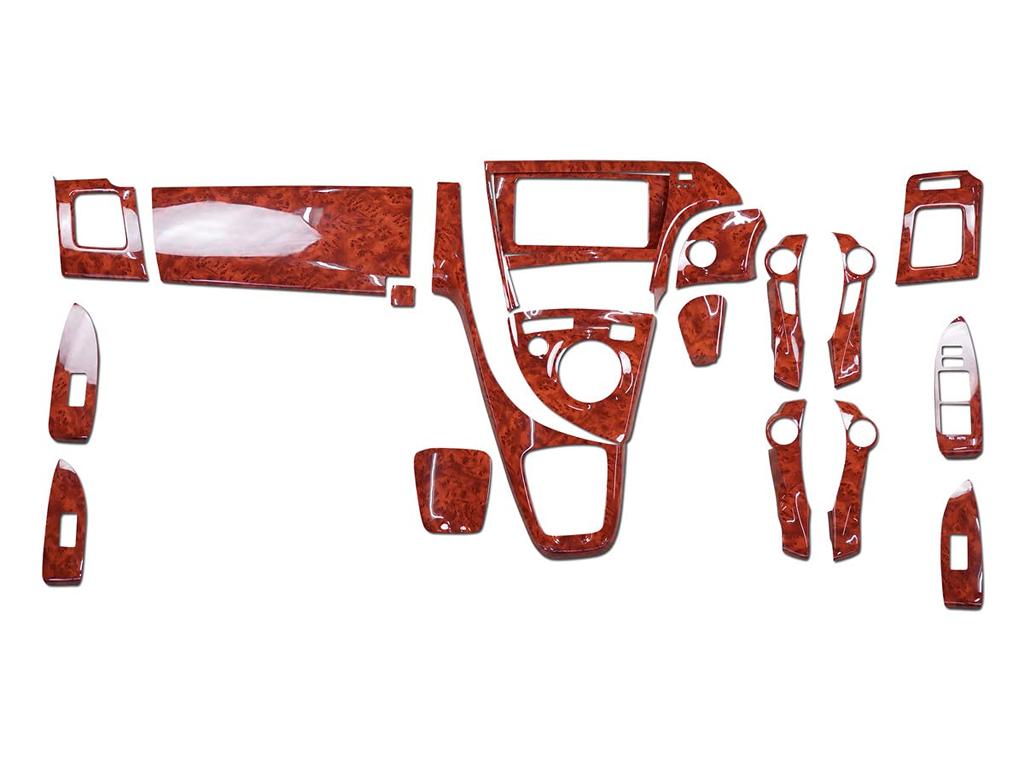 ZVW 30 Interior Brown Wood Grain TRISTAR'S [Prius Series] Panel, 19-Piece Set,