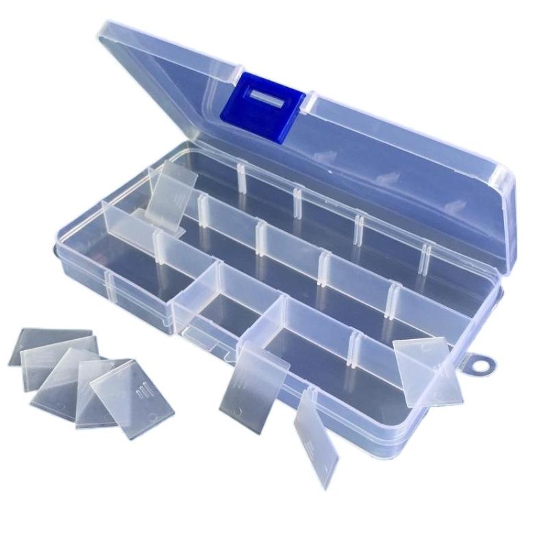 - 1/3PCS Practical Compartment Plastic Storage Box 24 Grids Parts Organizer Box Jewelry Bead Screw Holder Case Display Container