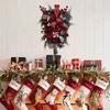 Red White Candy Christmas Wreath Lollipop Bow Pine Candy Inverted Tree  Xmas