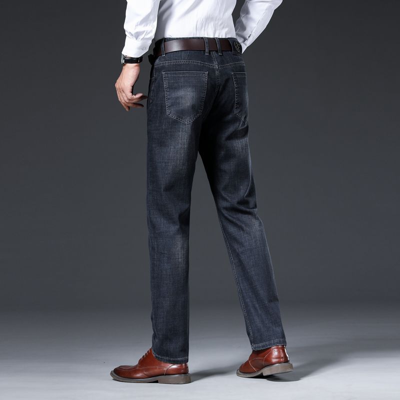 Men's Spring & Fall Loose Straight-Leg Jeans: Versatile, Trendy Business-Casual Trousers
