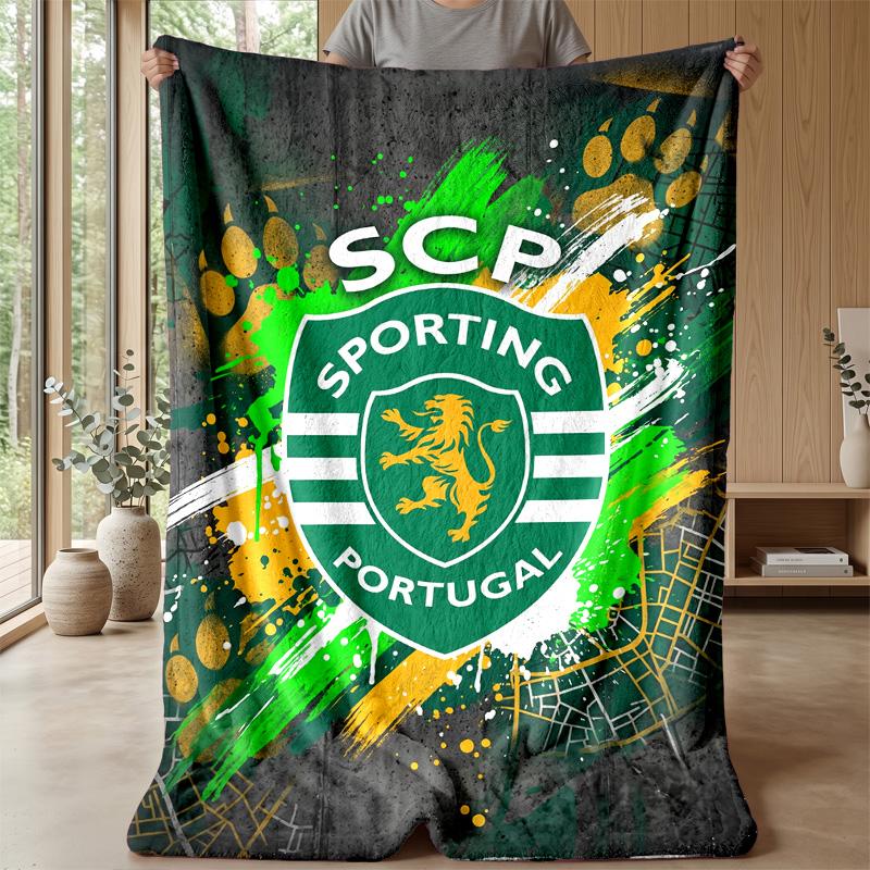 Coperta in pile di flanella morbida FC Sporting CP Leggera Accogliente Calda Coperta da divano letto Decorazione per la casa