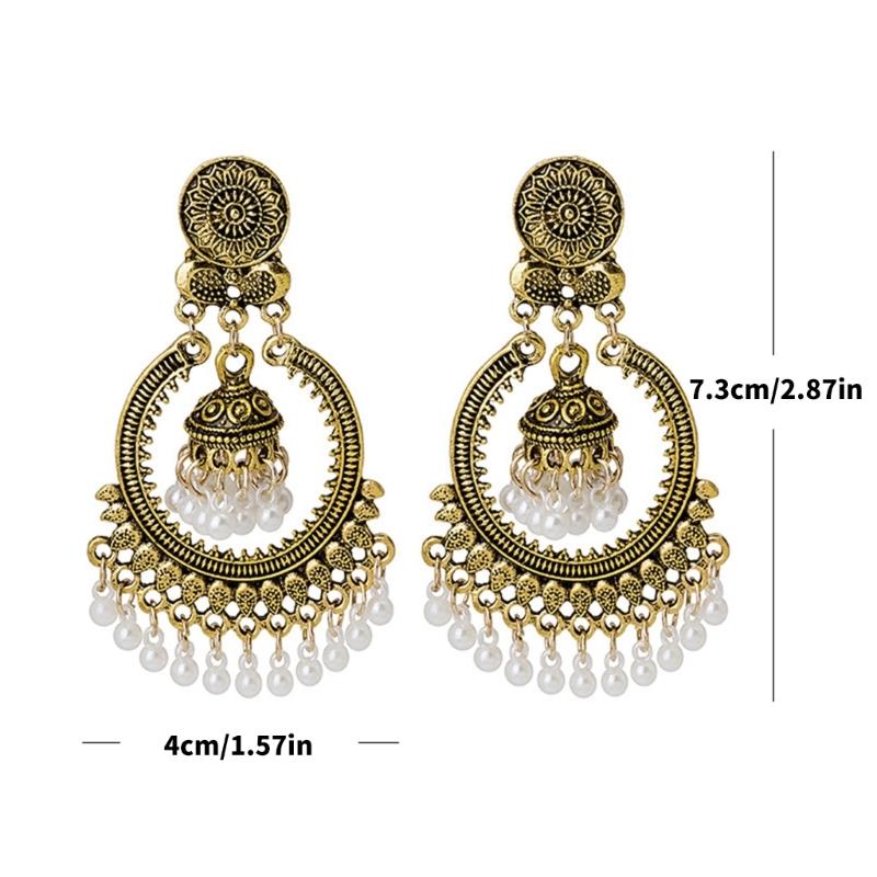 Stylish Long Dangle Earrings Handmade Pearls Tassels Earrings Beads Pendant Earrings Perfect for Women Party Accessories